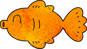 mano disegnato strambo cartone animato pesce png