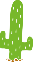 hand- getrokken tekenfilm tekening van een cactus png