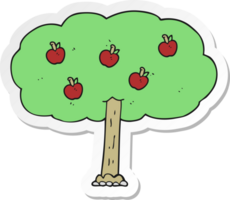 sticker of a cartoon apple tree png