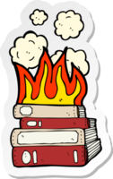 sticker of a cartoon old books png