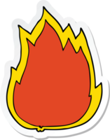 Aufkleber eines Zeichentrickfeuers png