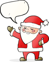 cartoon santa claus with speech bubble png