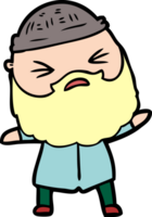 cartoon man with beard png