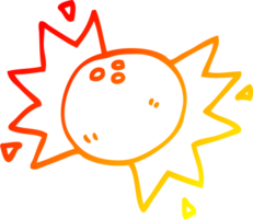 warm gradient line drawing of a cartoon bowling ball png