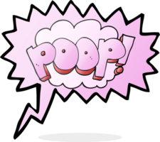 Hand gezeichnet Rede Blase Karikatur Poop Text png