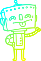 frio gradiente linha desenhando do uma desenho animado robô png