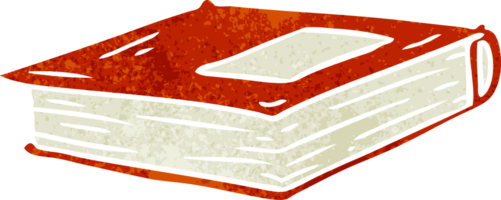 hand drawn retro cartoon doodle of a red journal png