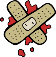 cartoon bloody medical plaster png