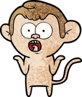 cartoon shocked monkey png