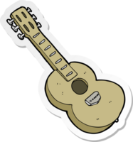 sticker of a cartoon guitar png