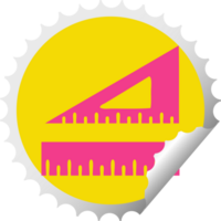 circulaire pellen sticker tekenfilm van een wiskunde reeks png