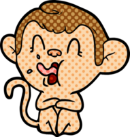 singe de dessin animé fou png