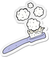 autocollant d'une brosse à dents de dessin animé png