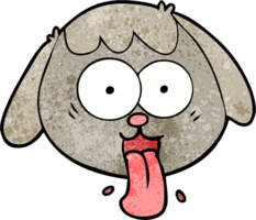 cartoon dog face panting png