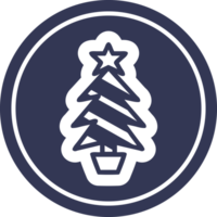 christmas tree circular icon symbol png