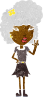 cartoon woman waving png