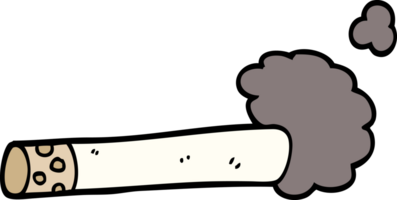 hand drawn doodle style cartoon cigarette png