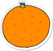 sticker of a cartoon orange png