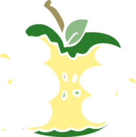 cartoon doodle juicy bitten apple png