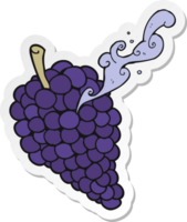 adesivo de uvas de desenho animado png