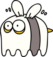 cartoon of a bee dressed as a ghost for halloween png