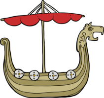 bateau viking de dessin animé png