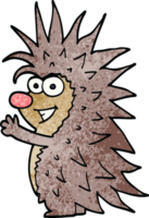 cartoon doodle stekelige egel png