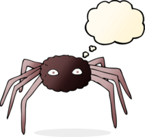 cartoon spider with thought bubble png