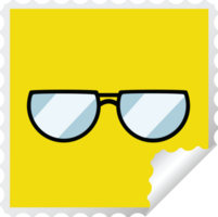 spectacles graphic square sticker stamp png