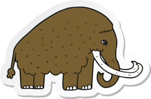 klistermärke av en tecknad mammut png