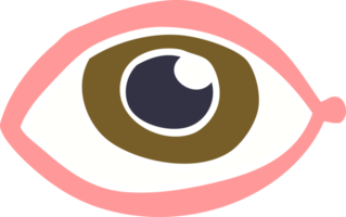 cartoon doodle human eye png