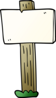 poteau de signalisation de doodle de dessin animé png