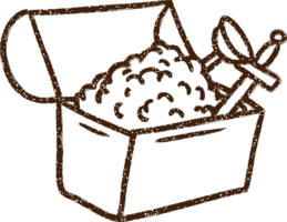 Treasure Chest Charcoal Drawing png