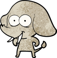 contento cartone animato elefante png