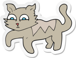 sticker van een cartoonkat png