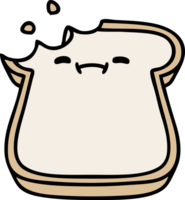 cartoon slice of bread with face png