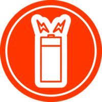 batteri cirkulär ikon symbol png