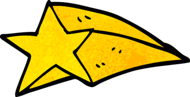 cartoon doodle shooting star png