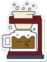 sticker of a cartoon filter coffee machine png