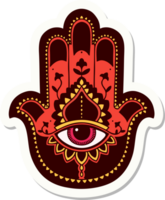 klistermärke av tatuering i traditionell stil av en hamza png