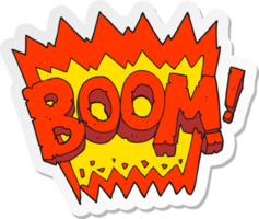 sticker of a cartoon boom symbol png