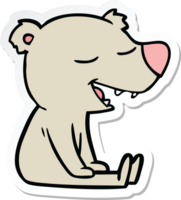 sticker of a cartoon bear png