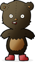 cartoon happy teddy bear in boots png