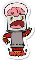 pegatina de un robot de dibujos animados png