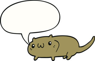 chat de dessin animé avec bulle de dialogue png