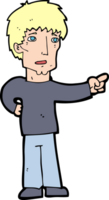 cartoon pointing man png