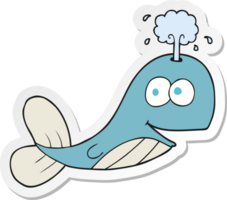 sticker of a cartoon whale png