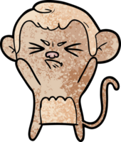 macaco com raiva dos desenhos animados png