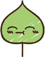 dessin à la craie de feuilles png