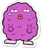 sticker of a funny cartoon monster png
